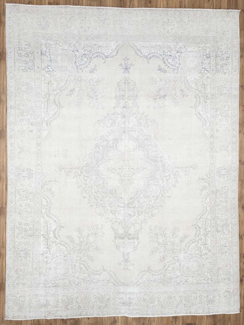 9'5x12'1 Hand Knotted Traditional Floral Oriental Wool Rug - Image 2