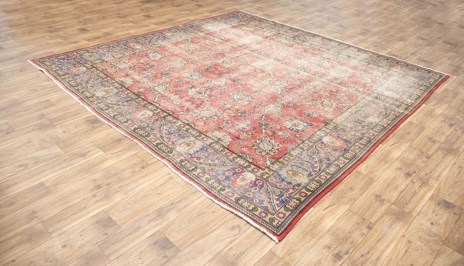 9'5x9'8 Hand Knotted Traditional Floral Oriental Wool Rug - Image 19