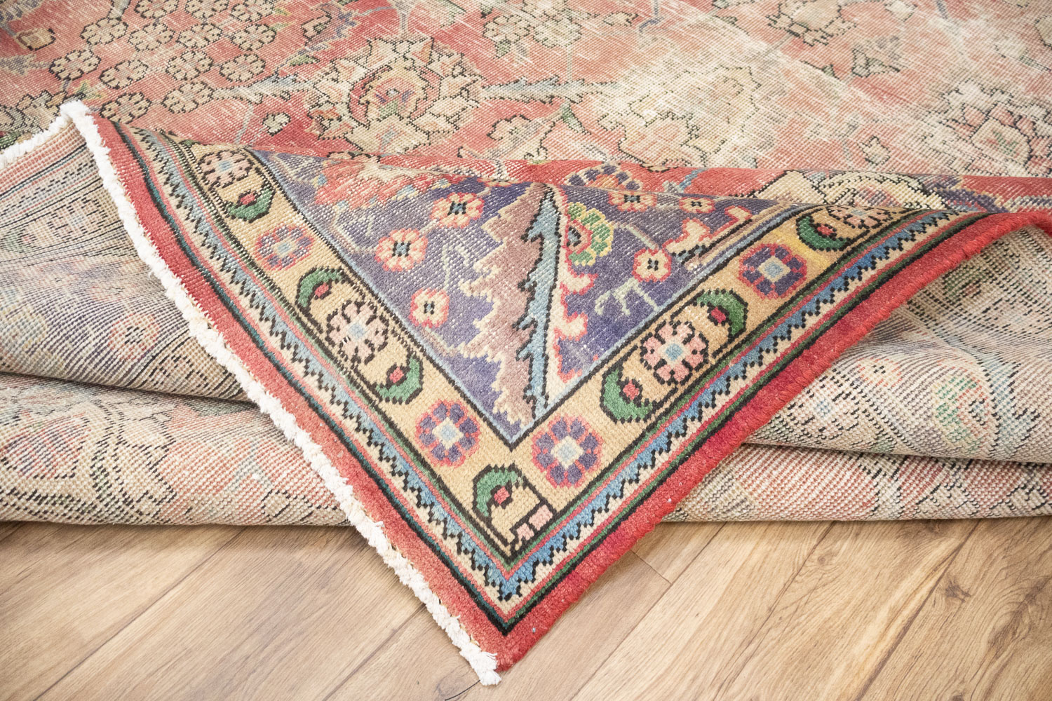 9'5x9'8 Hand Knotted Traditional Floral Oriental Wool Rug - Image 20