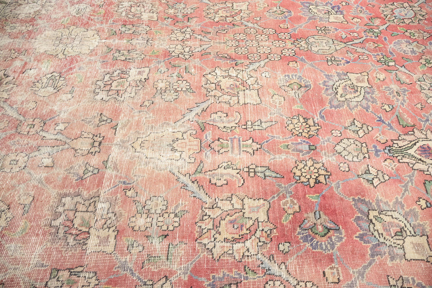 9'5x9'8 Hand Knotted Traditional Floral Oriental Wool Rug - Image 6