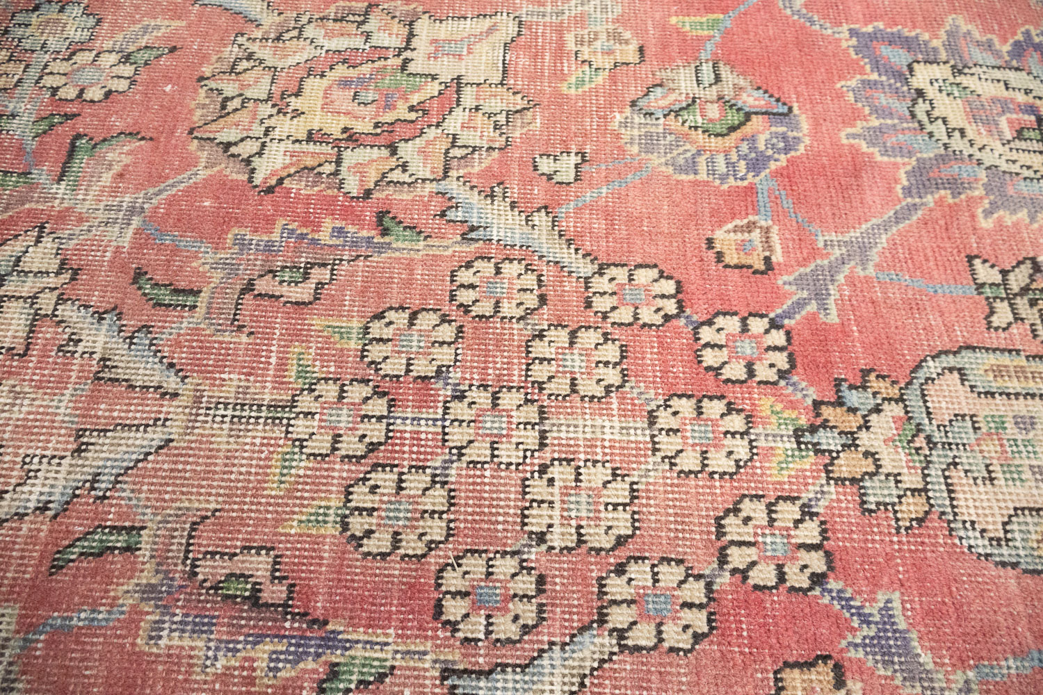 9'5x9'8 Hand Knotted Traditional Floral Oriental Wool Rug - Image 7