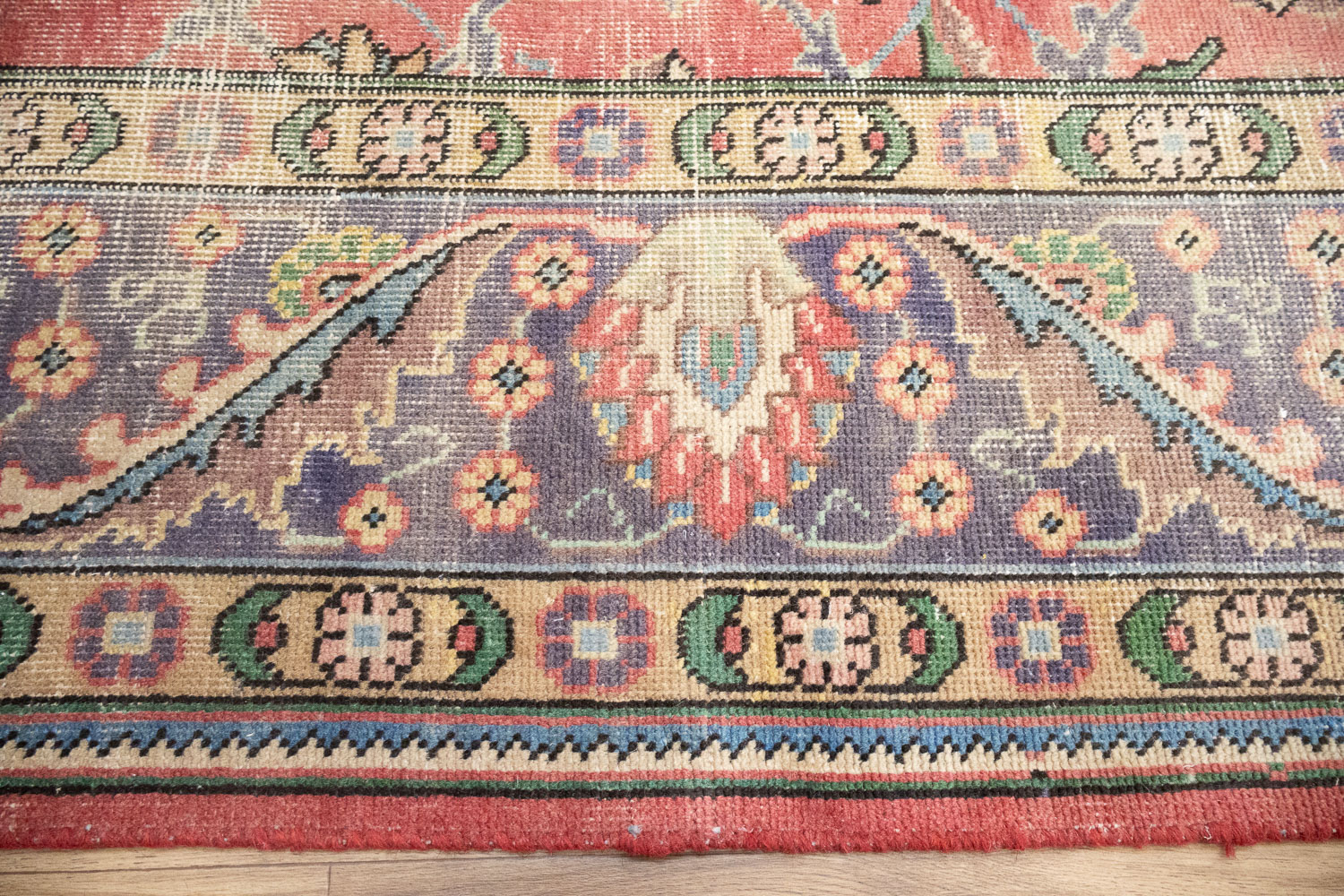 9'5x9'8 Hand Knotted Traditional Floral Oriental Wool Rug - Image 11