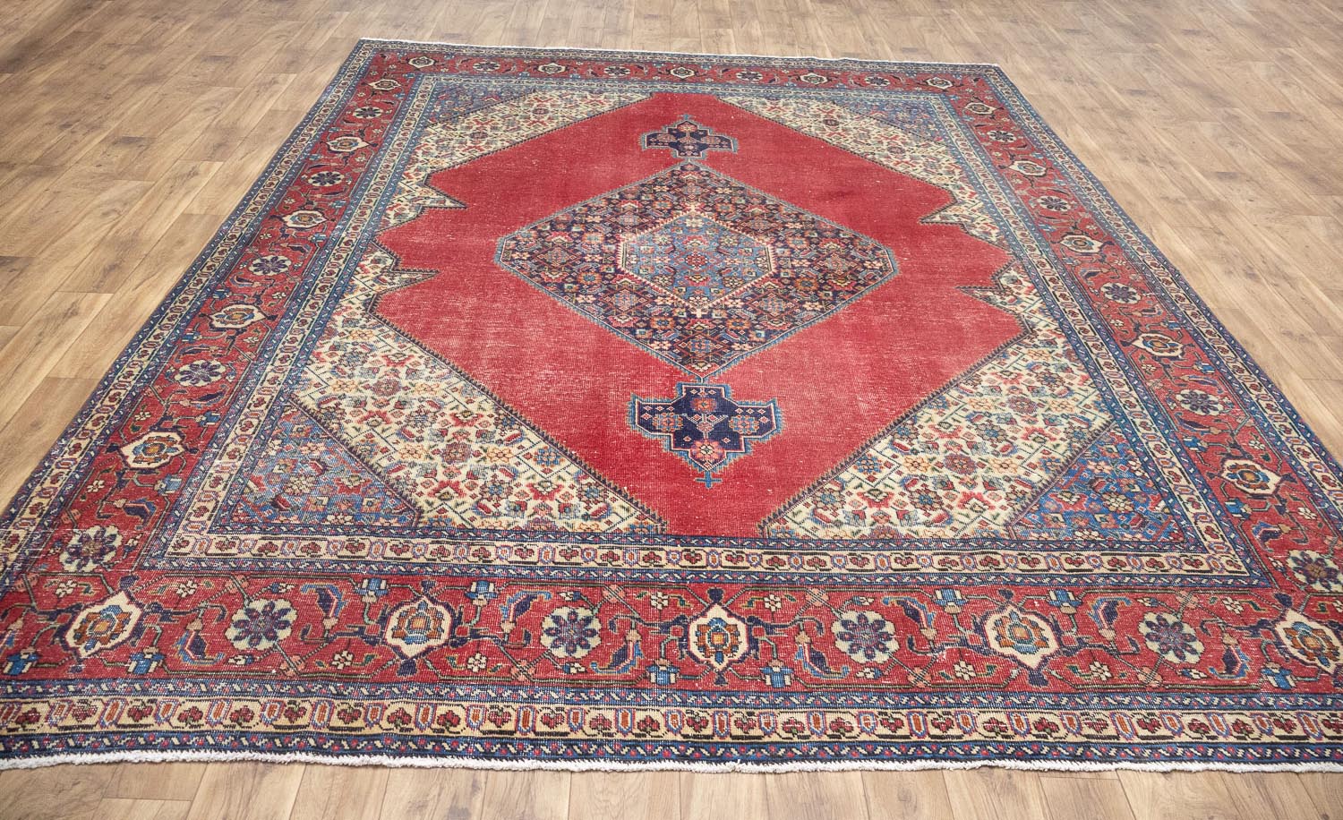 9'7x12'4 Hand Knotted Traditional Floral Oriental Wool Rug - Image 12