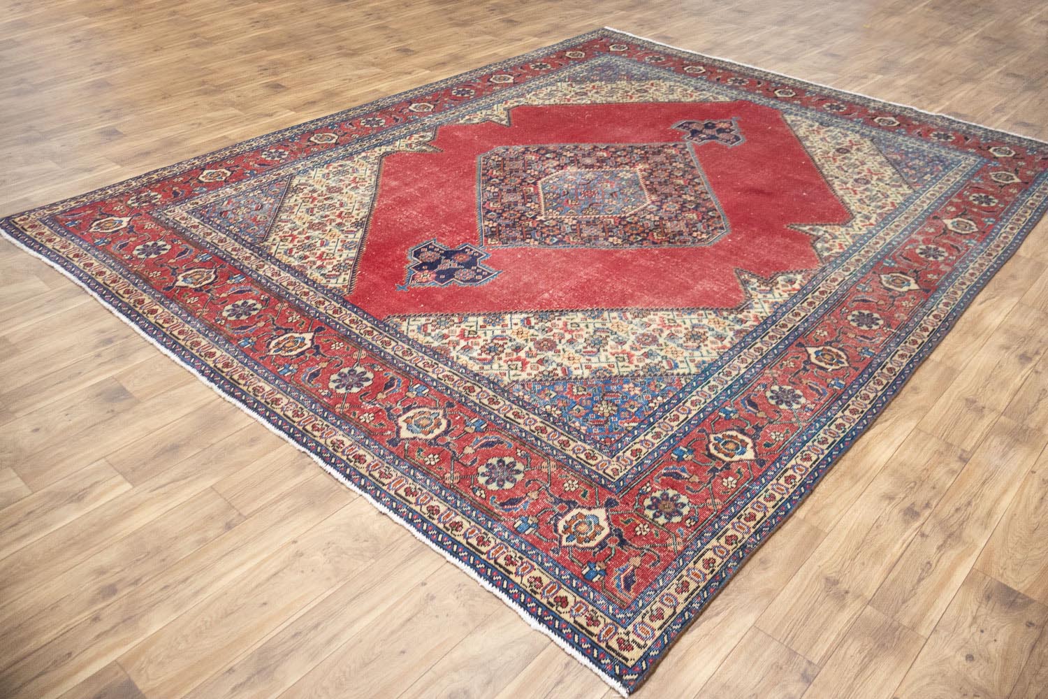 9'7x12'4 Hand Knotted Traditional Floral Oriental Wool Rug - Image 13