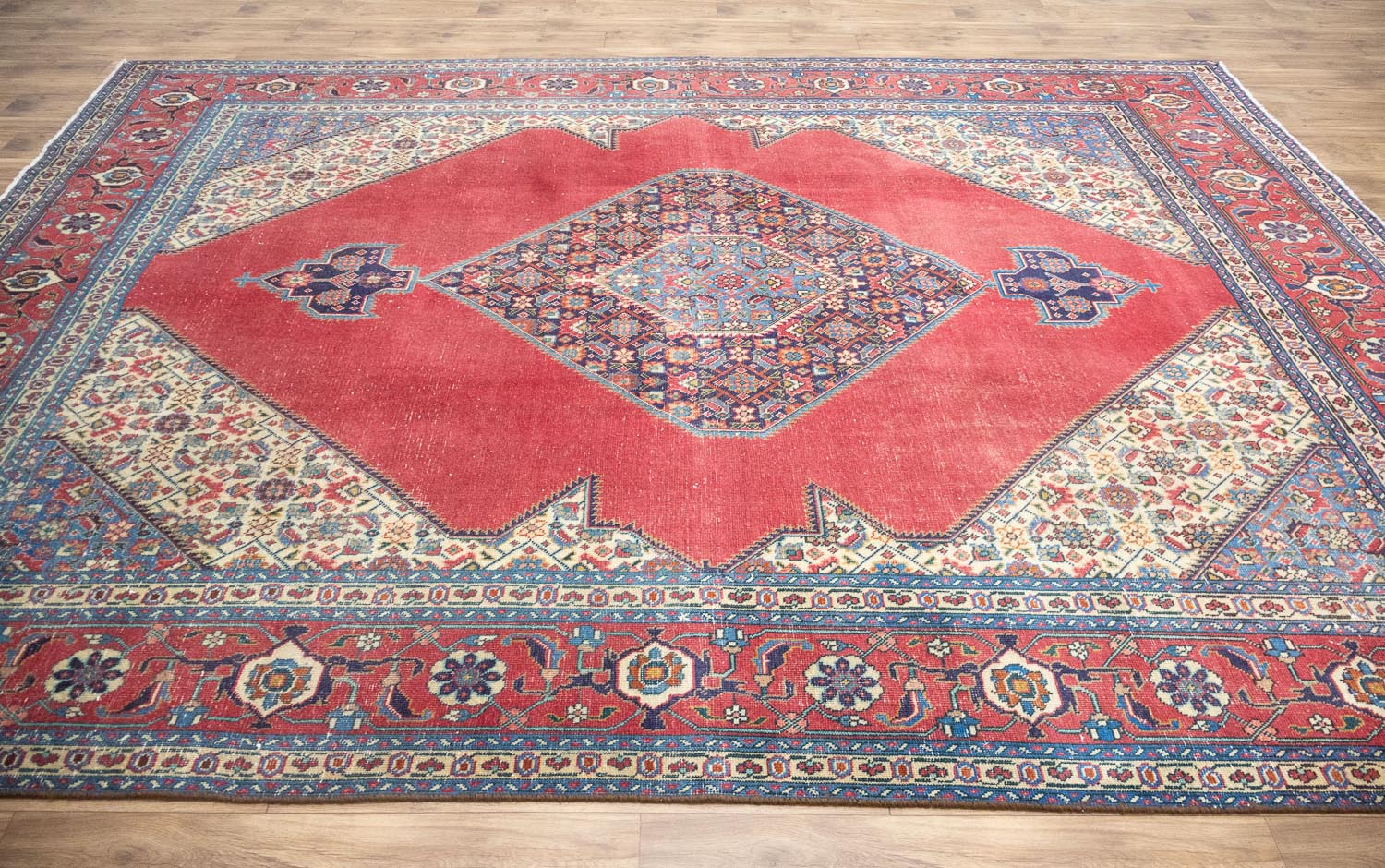 9'7x12'4 Hand Knotted Traditional Floral Oriental Wool Rug - Image 5