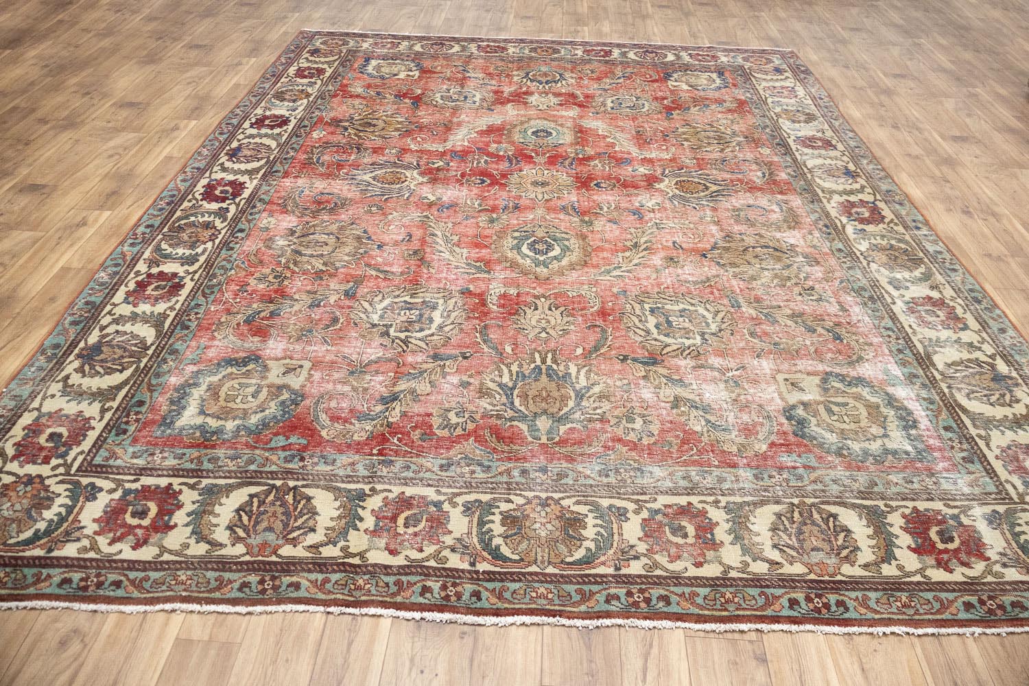 9'9x13'5 Hand Knotted Traditional Floral Oriental Wool Rug - Image 5