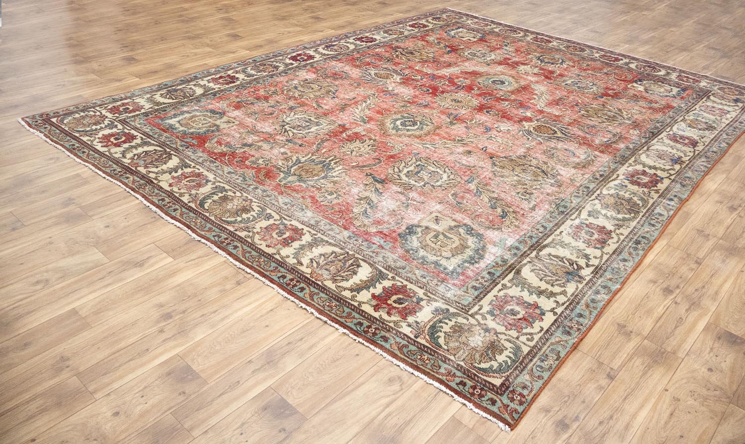9'9x13'5 Hand Knotted Traditional Floral Oriental Wool Rug - Image 7