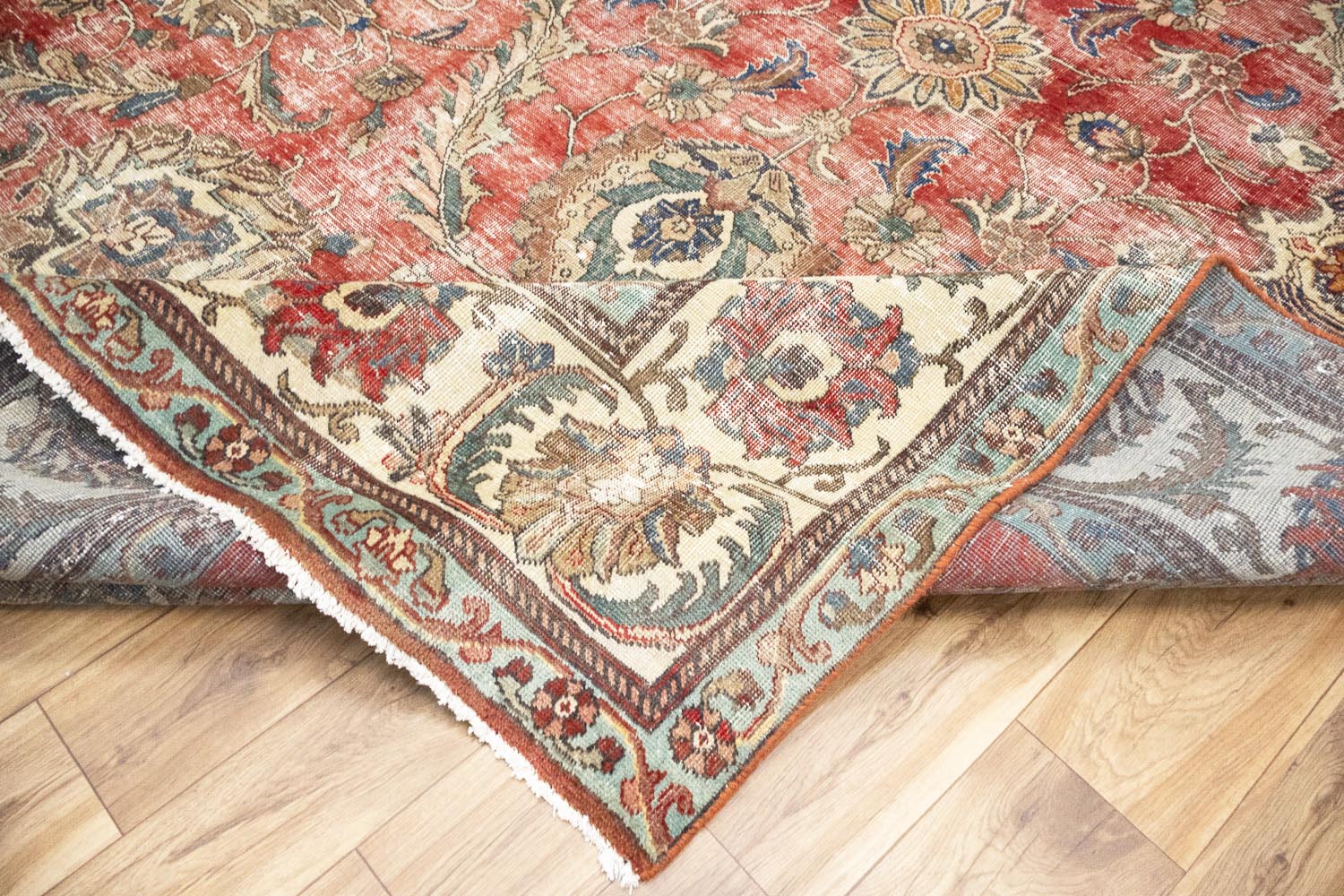 9'9x13'5 Hand Knotted Traditional Floral Oriental Wool Rug - Image 20
