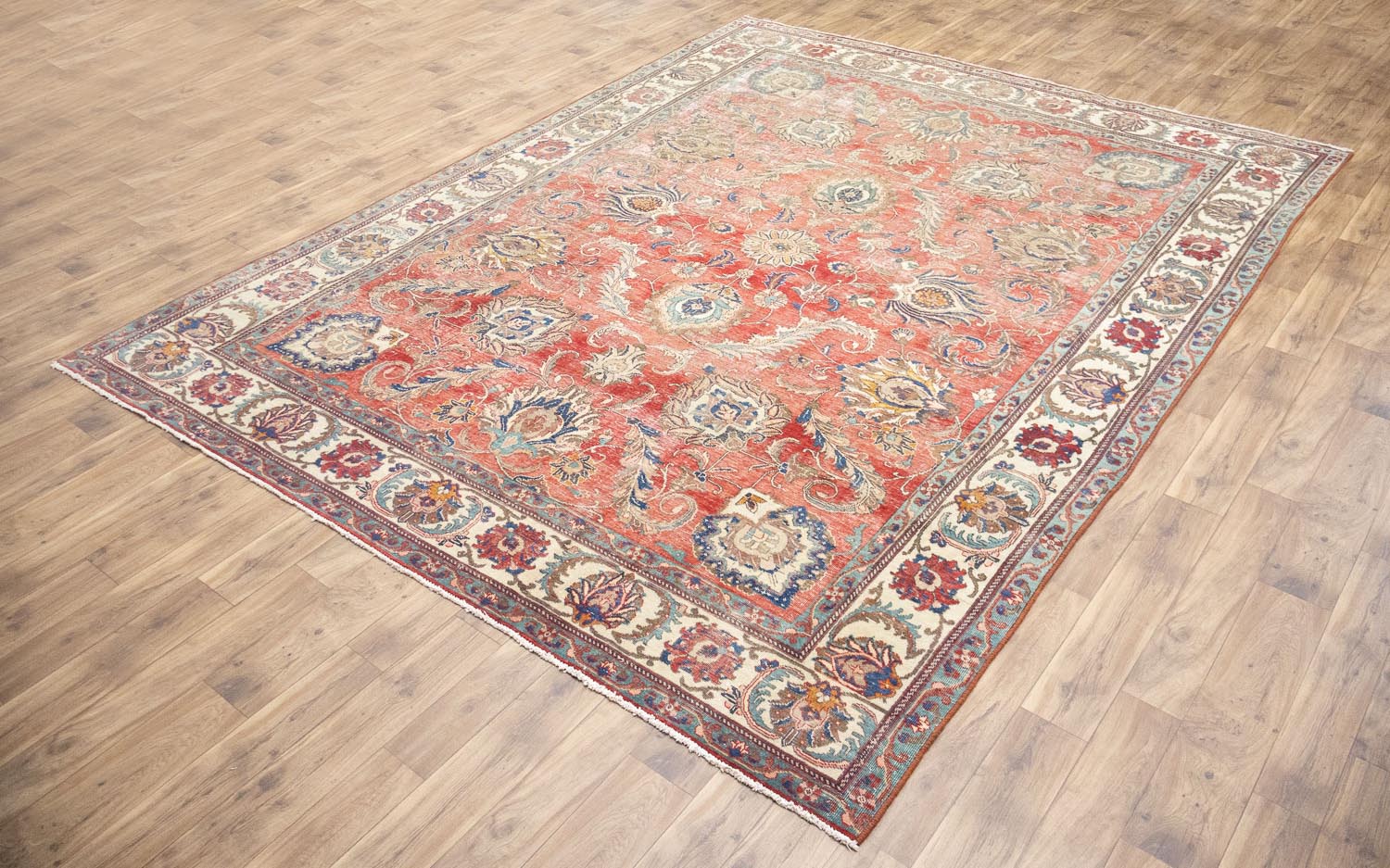 9'9x13'5 Hand Knotted Traditional Floral Oriental Wool Rug - Image 4