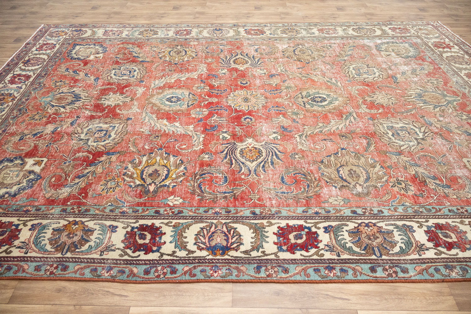 9'9x13'5 Hand Knotted Traditional Floral Oriental Wool Rug - Image 6