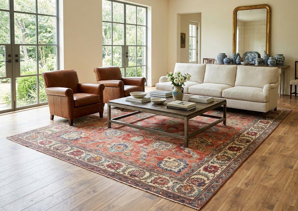 9'9x13'5 Hand Knotted Traditional Floral Oriental Wool Rug - Image 3
