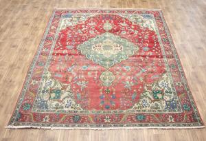 9'6x12'5 Hand Knotted Traditional Floral Oriental Wool Rug