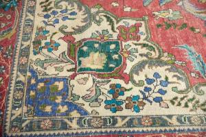 9'6x12'5 Hand Knotted Traditional Floral Oriental Wool Rug