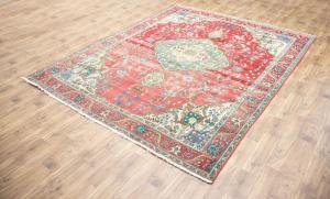 9'6x12'5 Hand Knotted Traditional Floral Oriental Wool Rug