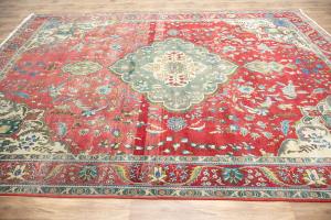 9'6x12'5 Hand Knotted Traditional Floral Oriental Wool Rug