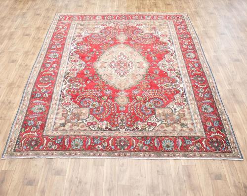 9'9x12'9 Hand Knotted Traditional Floral Oriental Wool Rug