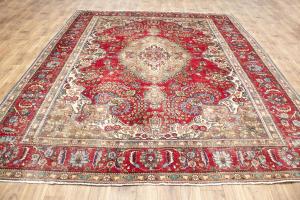 9'9x12'9 Hand Knotted Traditional Floral Oriental Wool Rug