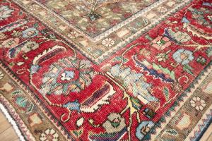 9'9x12'9 Hand Knotted Traditional Floral Oriental Wool Rug