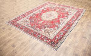 9'9x12'9 Hand Knotted Traditional Floral Oriental Wool Rug
