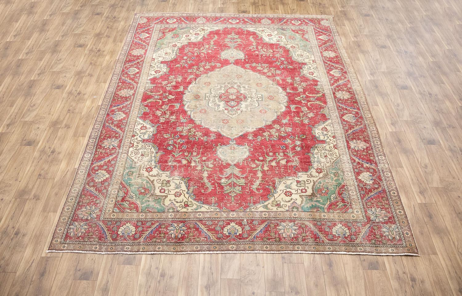 9'6x12'11 Hand Knotted Traditional Floral Oriental Wool Rug - Image 1
