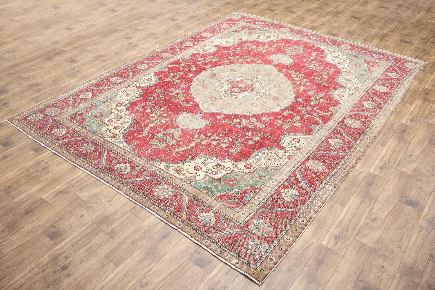 9'6x12'11 Hand Knotted Traditional Floral Oriental Wool Rug - Image 4