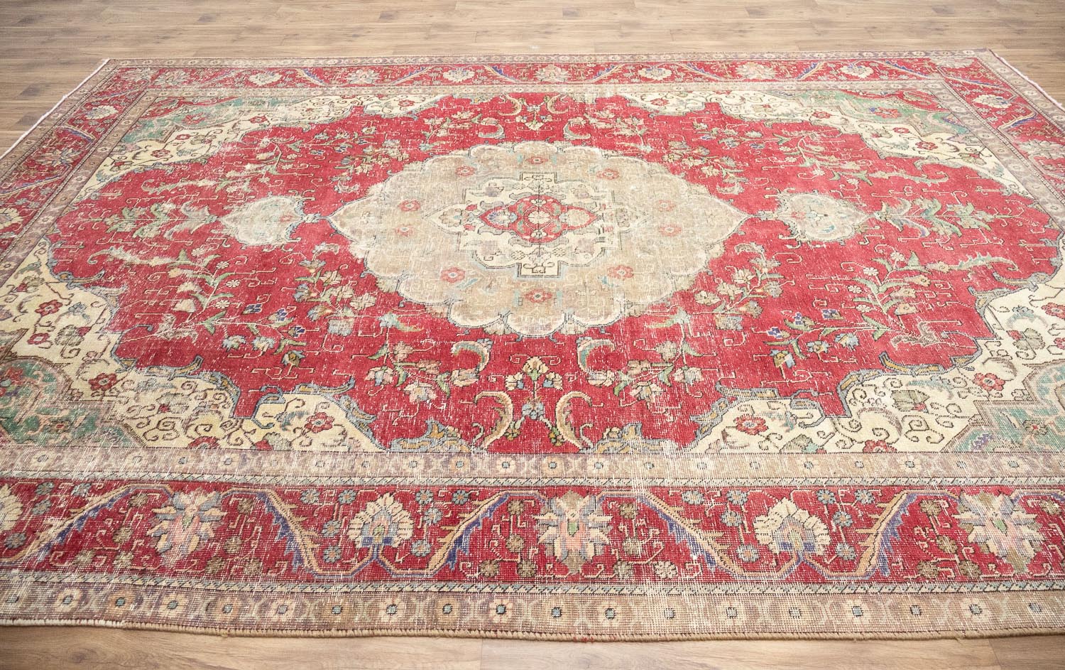 9'6x12'11 Hand Knotted Traditional Floral Oriental Wool Rug - Image 5