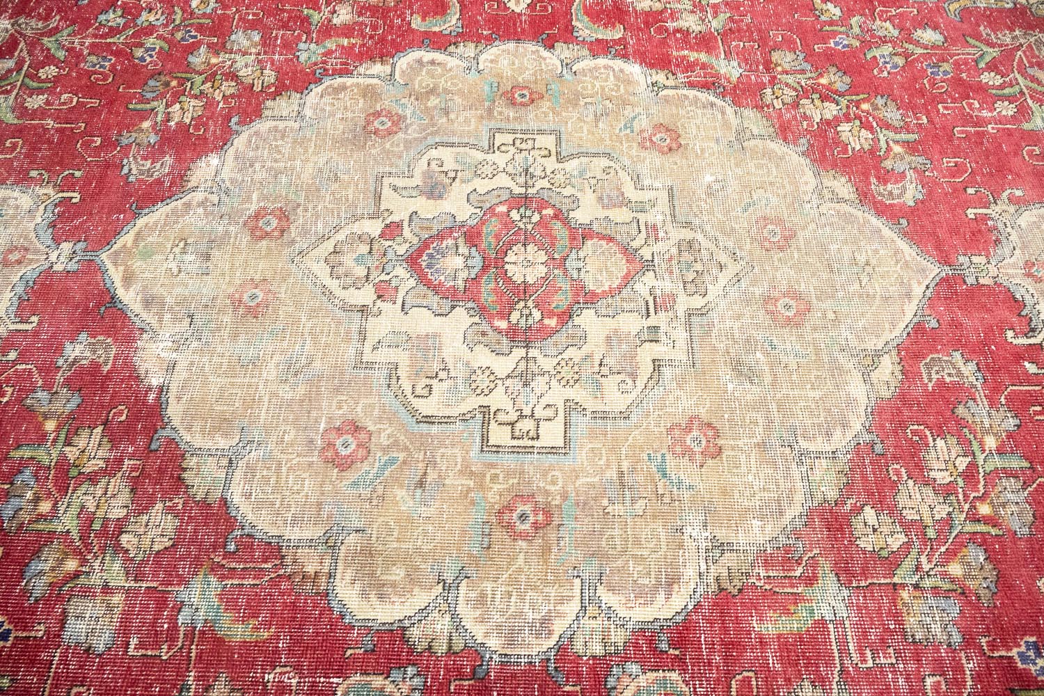 9'6x12'11 Hand Knotted Traditional Floral Oriental Wool Rug - Image 6