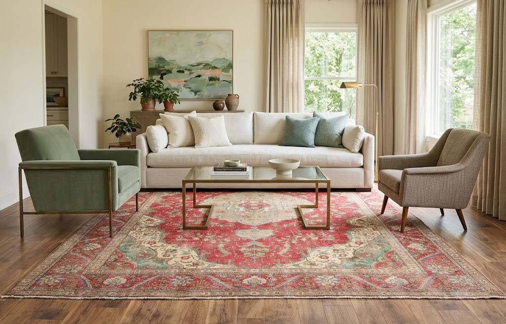 9'6x12'11 Hand Knotted Traditional Floral Oriental Wool Rug - Image 3