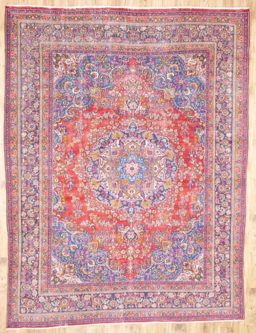 9'7x12'6 Hand Knotted Traditional Floral Oriental Wool Rug