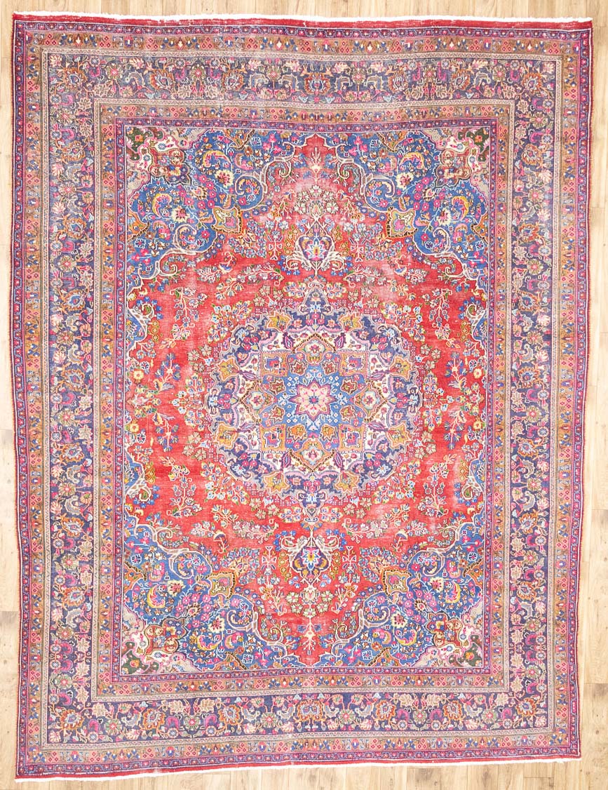 9'7x12'6 Hand Knotted Traditional Floral Oriental Wool Rug - Image 2