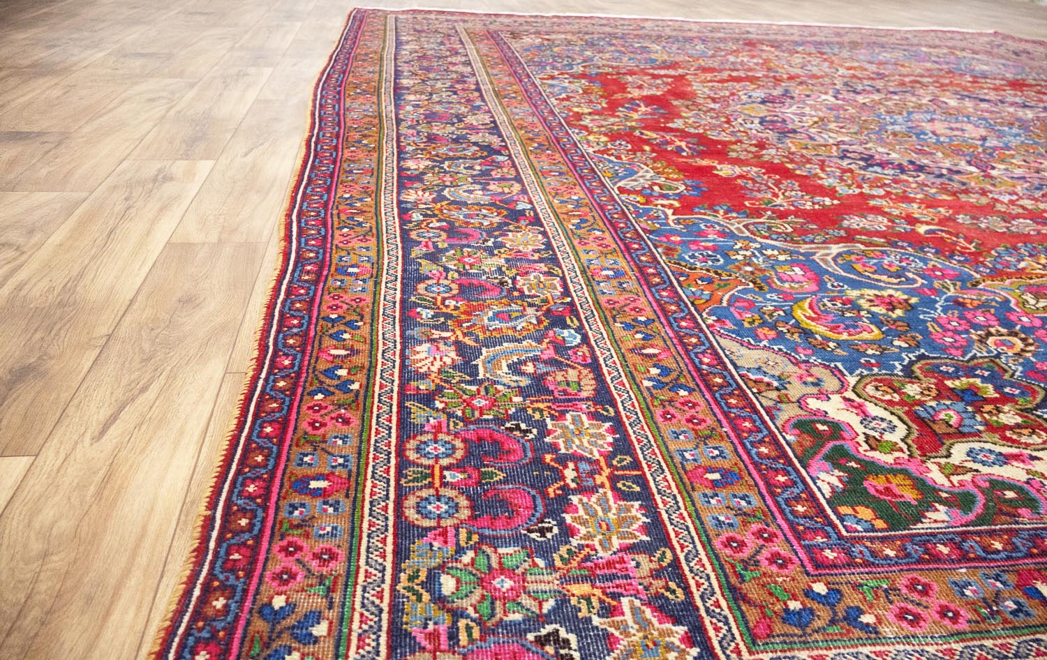 9'7x12'6 Hand Knotted Traditional Floral Oriental Wool Rug - Image 13