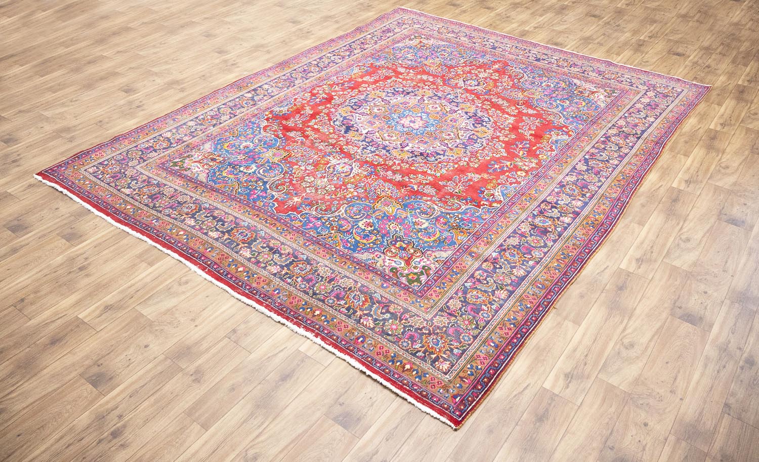 9'7x12'6 Hand Knotted Traditional Floral Oriental Wool Rug - Image 4