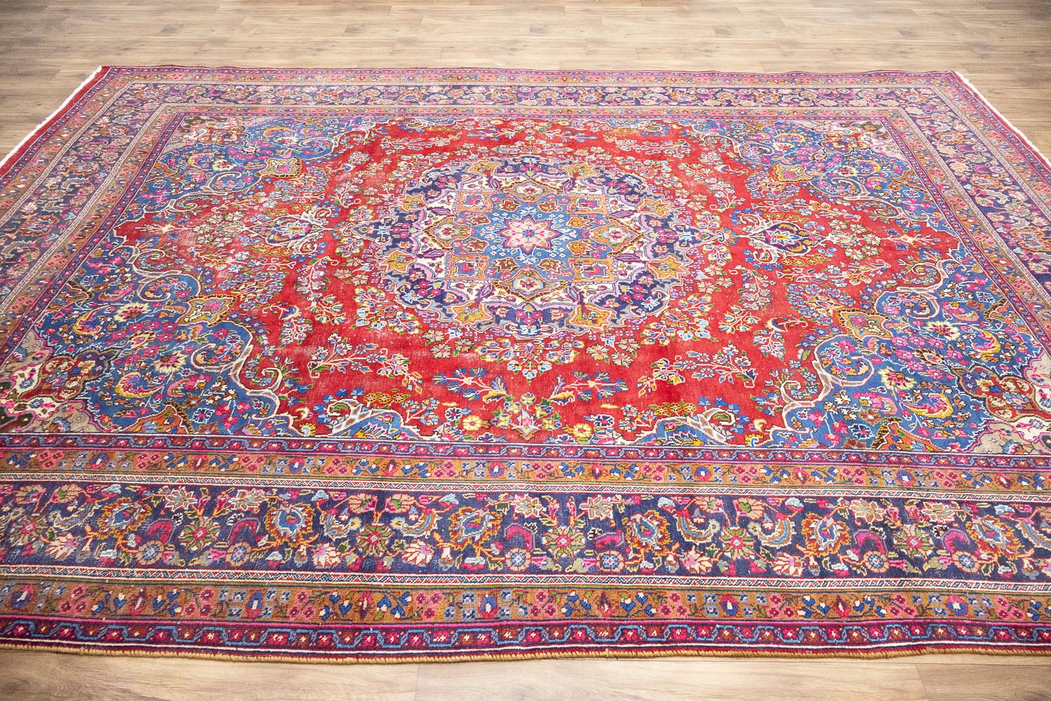 9'7x12'6 Hand Knotted Traditional Floral Oriental Wool Rug - Image 5
