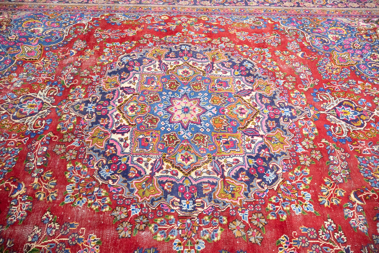 9'7x12'6 Hand Knotted Traditional Floral Oriental Wool Rug - Image 6