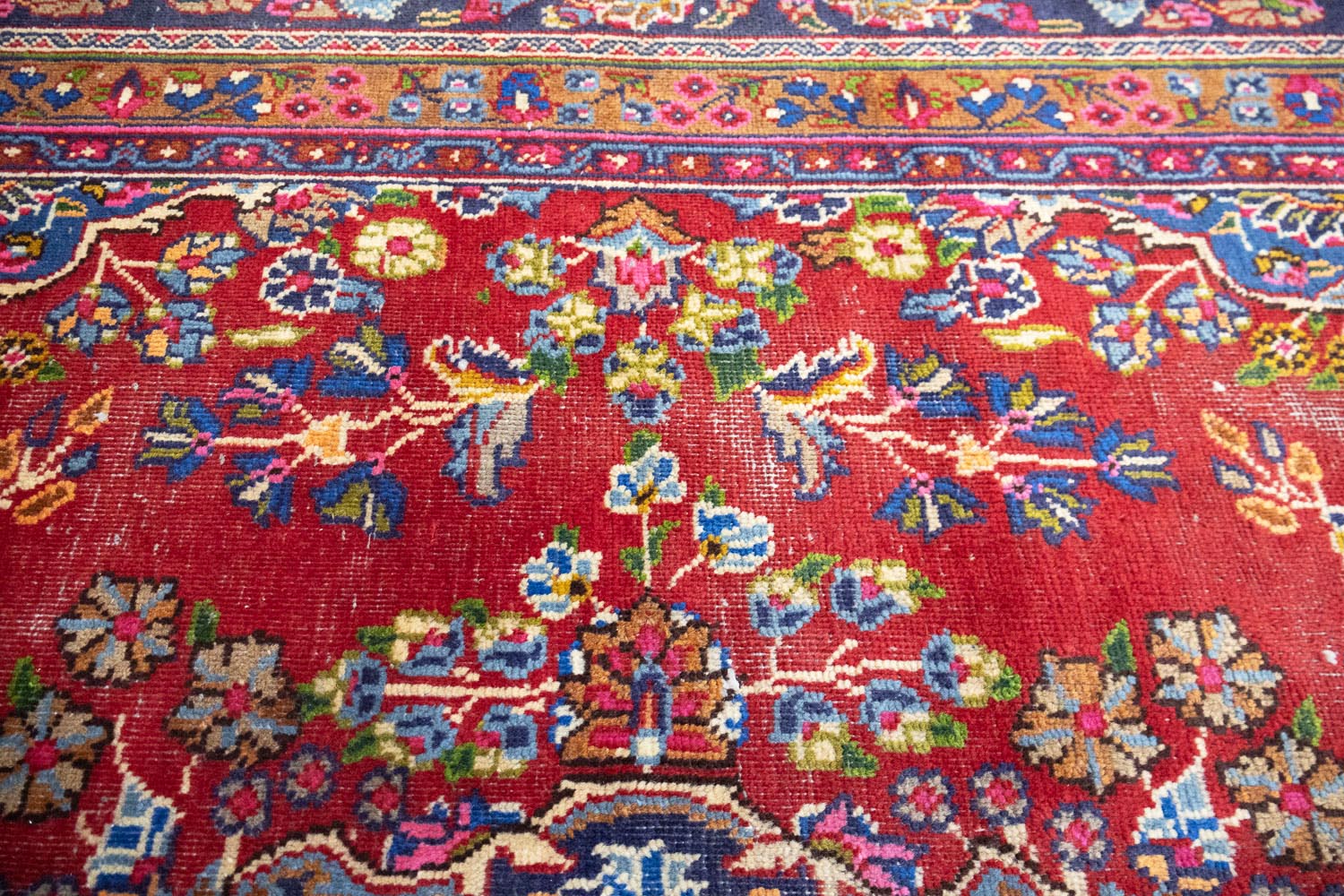 9'7x12'6 Hand Knotted Traditional Floral Oriental Wool Rug - Image 8