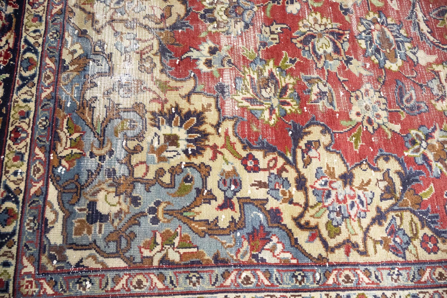 9'1x12'11 Hand Knotted Traditional Floral Oriental Wool Rug - Image 9