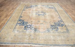 9'5x12'2 Hand Knotted Tribal Floral Oriental Wool Rug