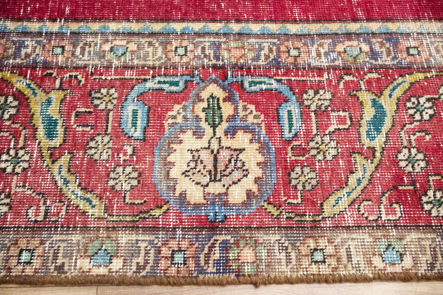 9'7x12'1 Hand Knotted Traditional Floral Oriental Wool Rug - Image 12