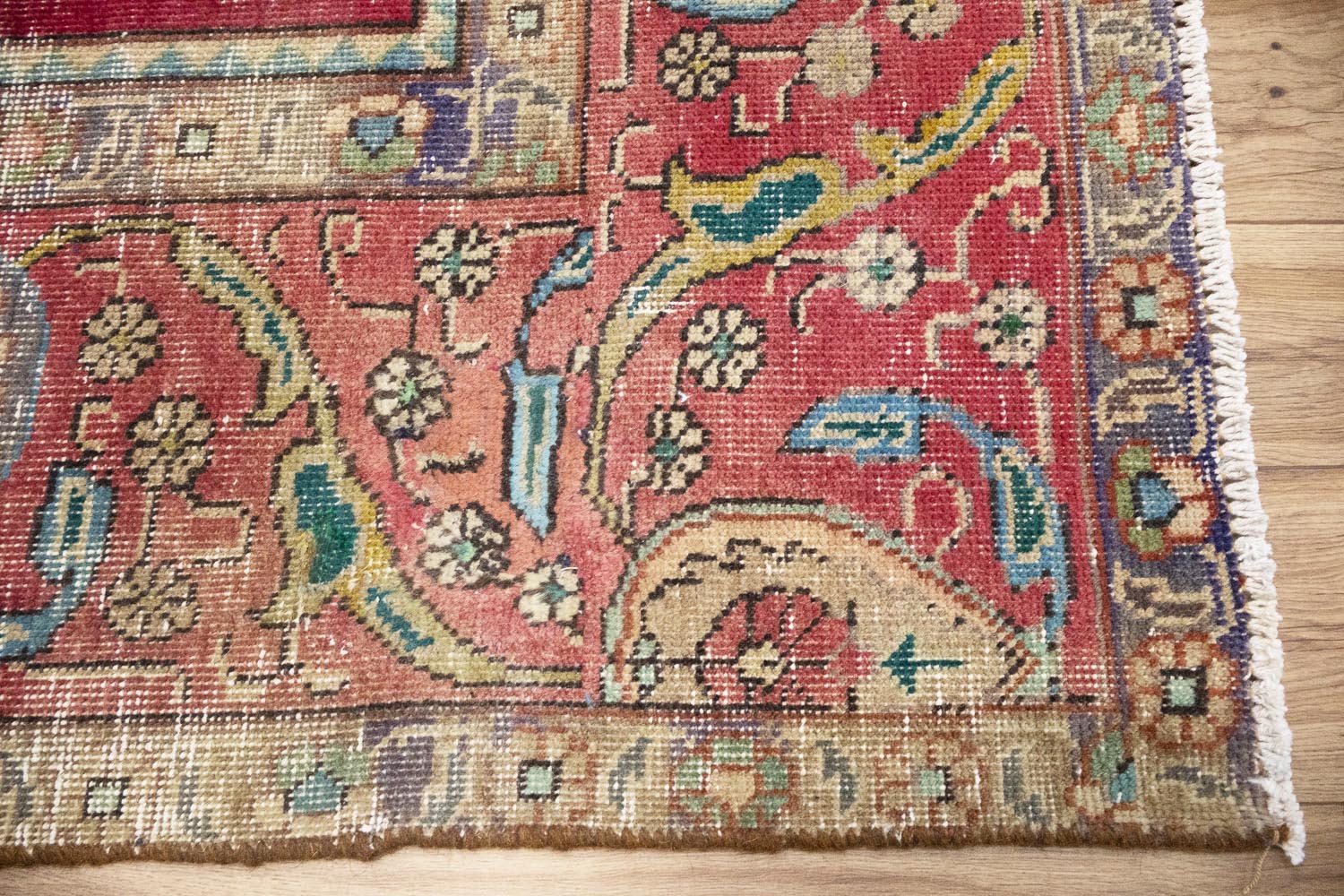9'7x12'1 Hand Knotted Traditional Floral Oriental Wool Rug - Image 13