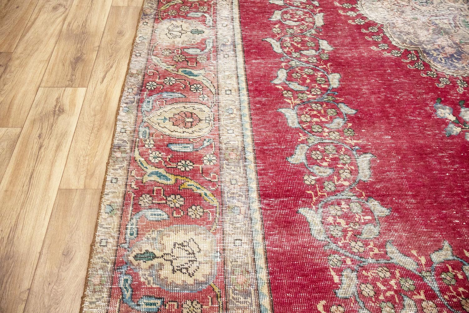 9'7x12'1 Hand Knotted Traditional Floral Oriental Wool Rug - Image 18