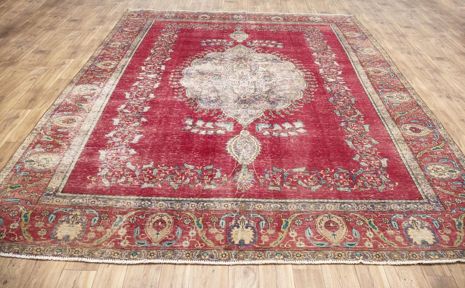 9'7x12'1 Hand Knotted Traditional Floral Oriental Wool Rug - Image 19