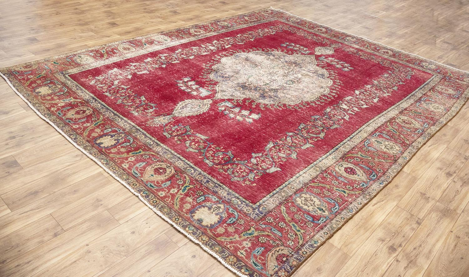 9'7x12'1 Hand Knotted Traditional Floral Oriental Wool Rug - Image 20