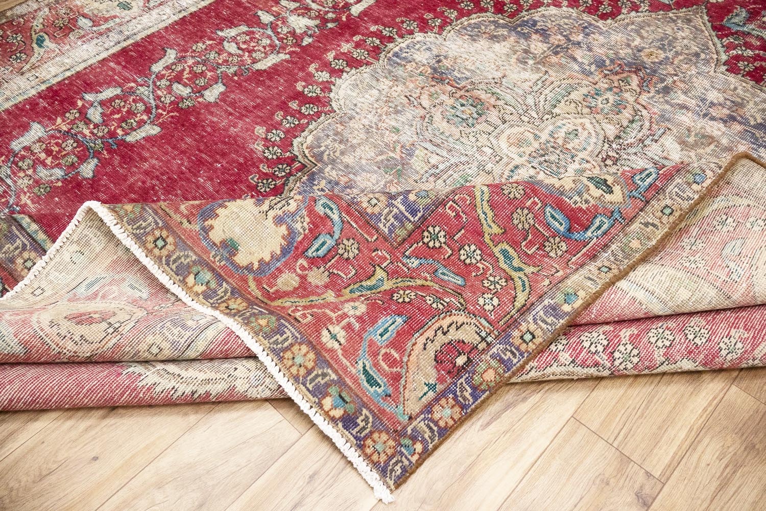9'7x12'1 Hand Knotted Traditional Floral Oriental Wool Rug - Image 21