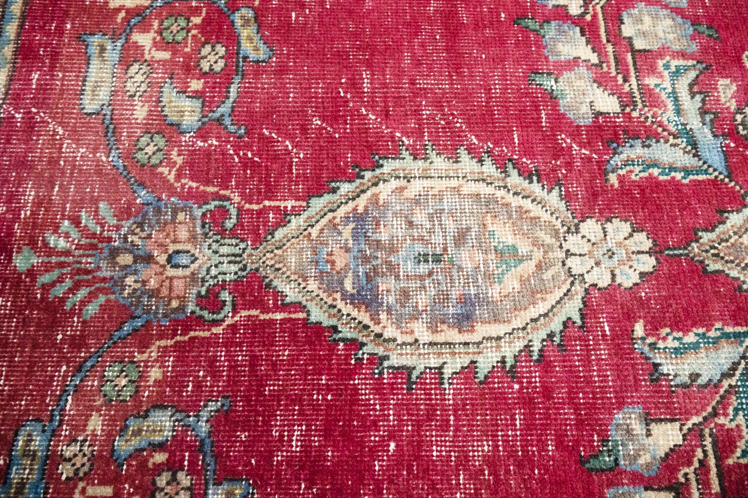 9'7x12'1 Hand Knotted Traditional Floral Oriental Wool Rug - Image 8