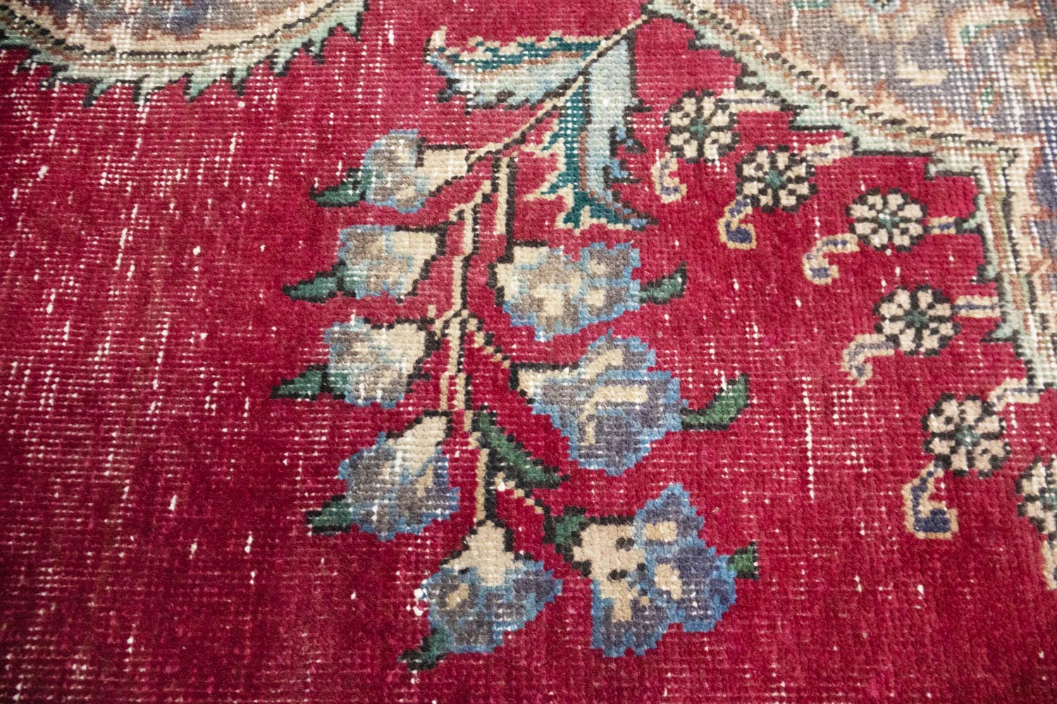 9'7x12'1 Hand Knotted Traditional Floral Oriental Wool Rug - Image 9