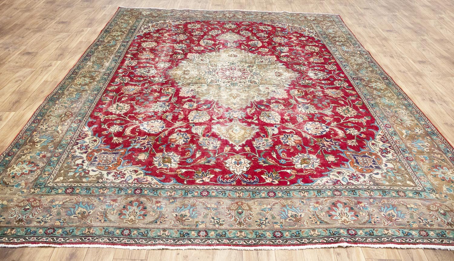 9'8x13'3 Hand Knotted Traditional Floral Oriental Wool Rug - Image 17