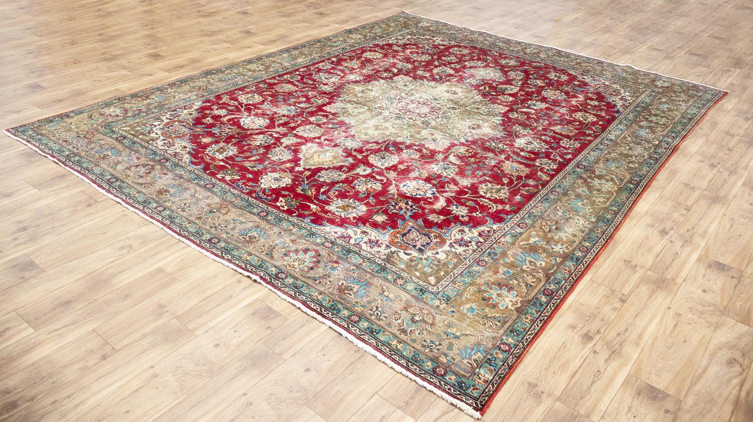 9'8x13'3 Hand Knotted Traditional Floral Oriental Wool Rug - Image 18