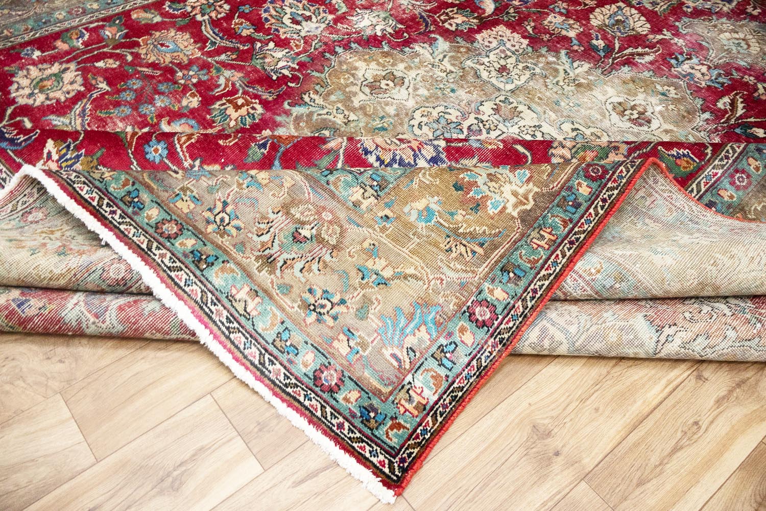9'8x13'3 Hand Knotted Traditional Floral Oriental Wool Rug - Image 19