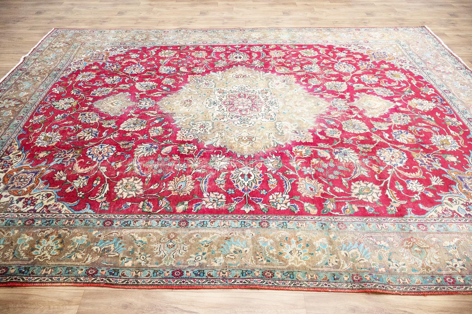 9'8x13'3 Hand Knotted Traditional Floral Oriental Wool Rug - Image 5