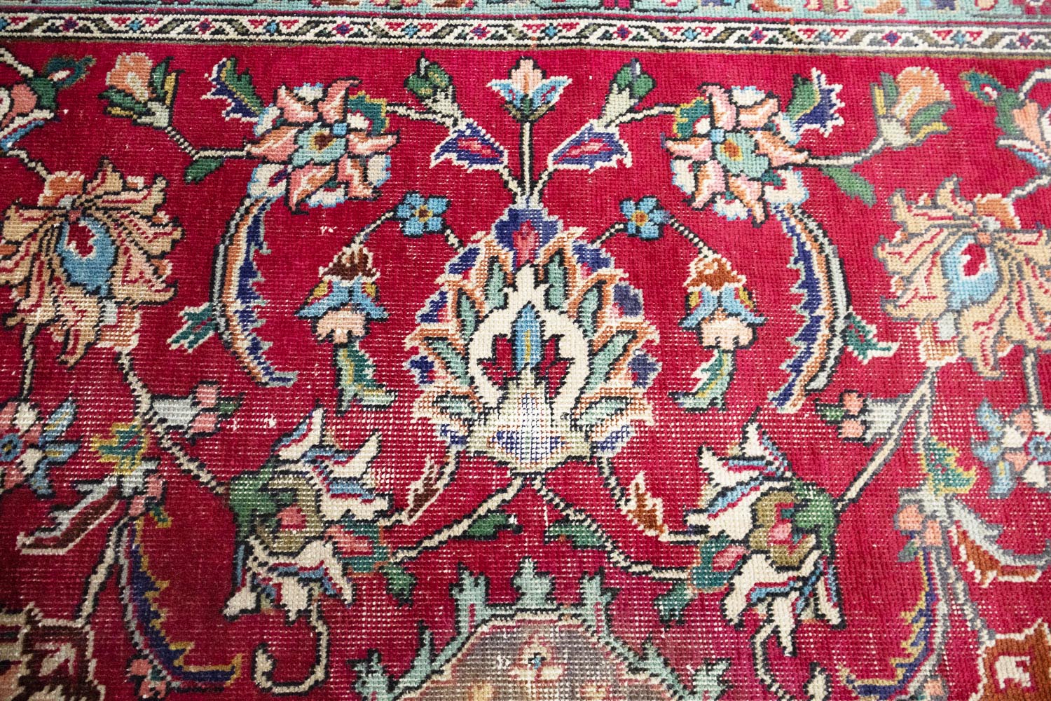 9'8x13'3 Hand Knotted Traditional Floral Oriental Wool Rug - Image 8